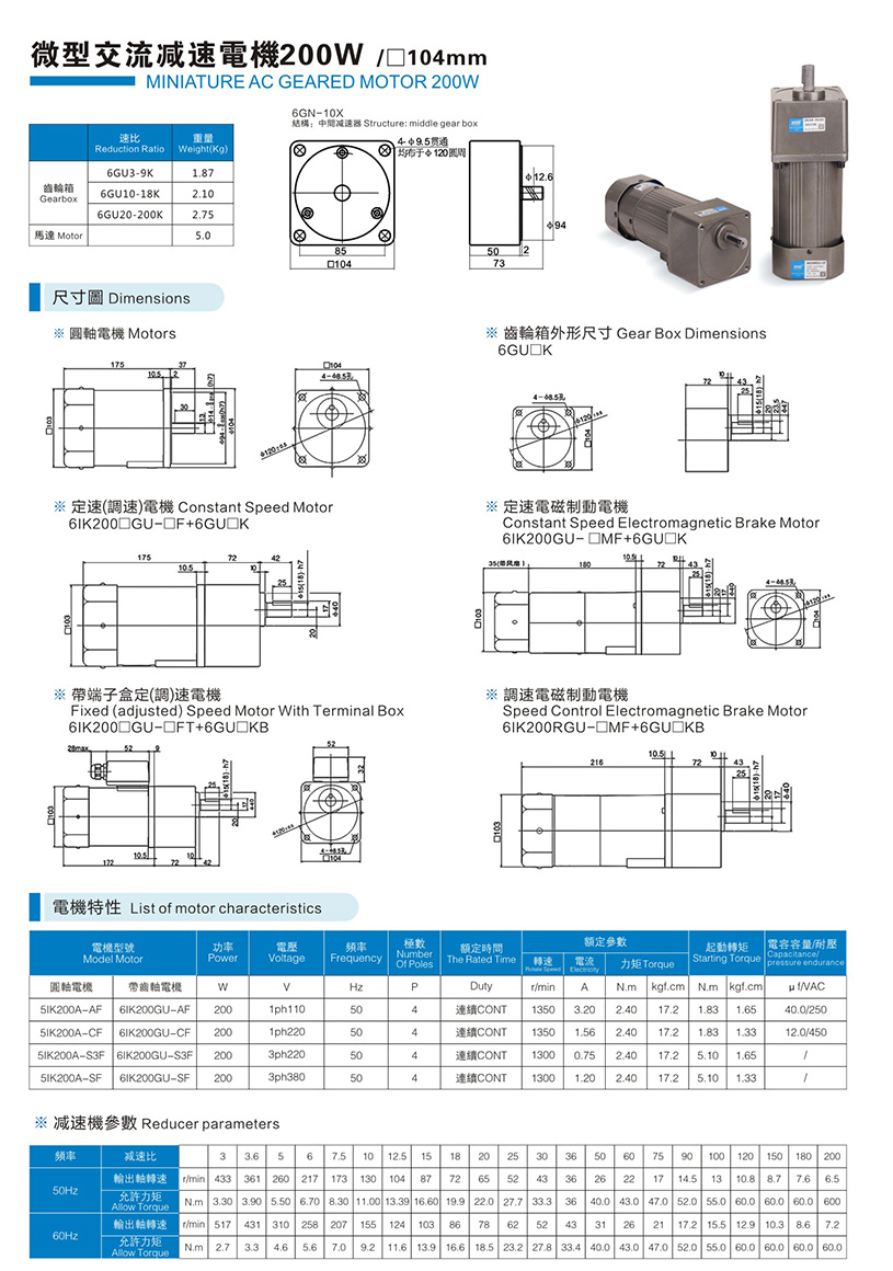 200W参数